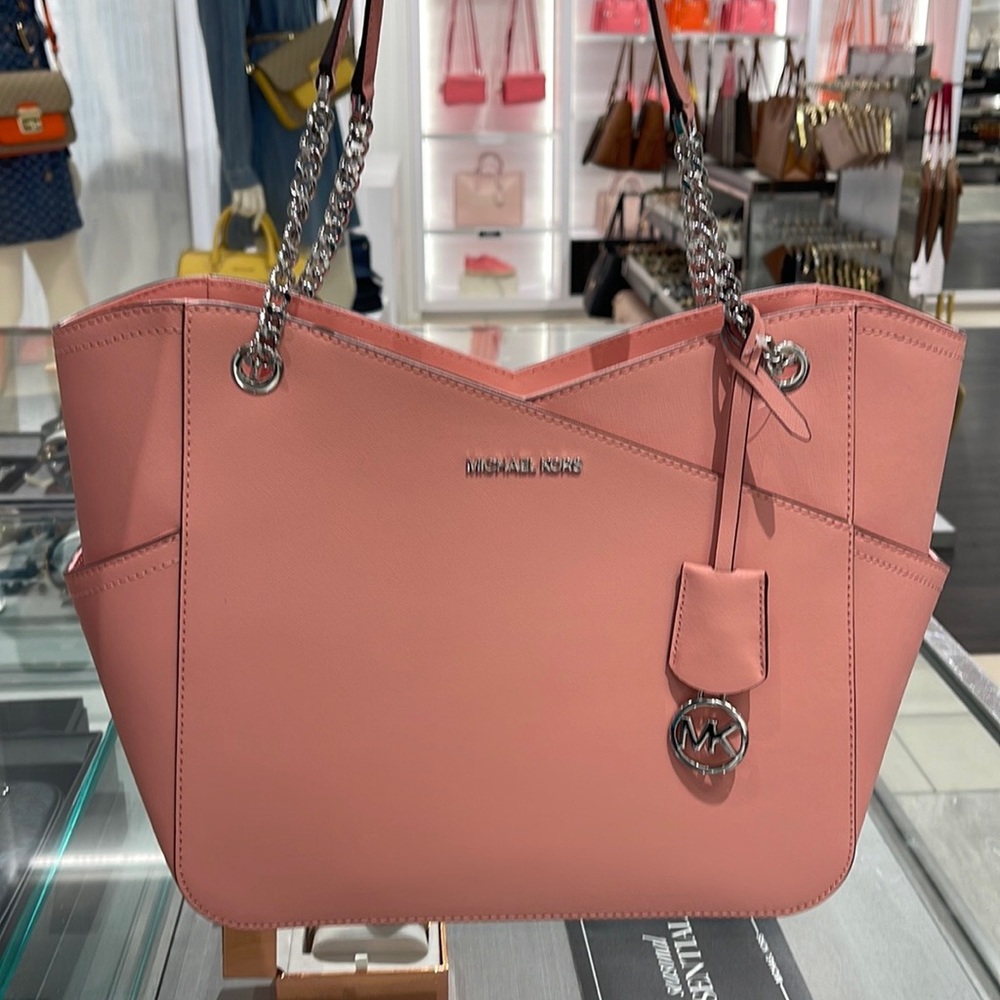 MICHAEL KORS
Jet Set Large X Chain Saffiano Leather Shoulder Tote
PRIMROSE 
NWT - Picture 10 of 16